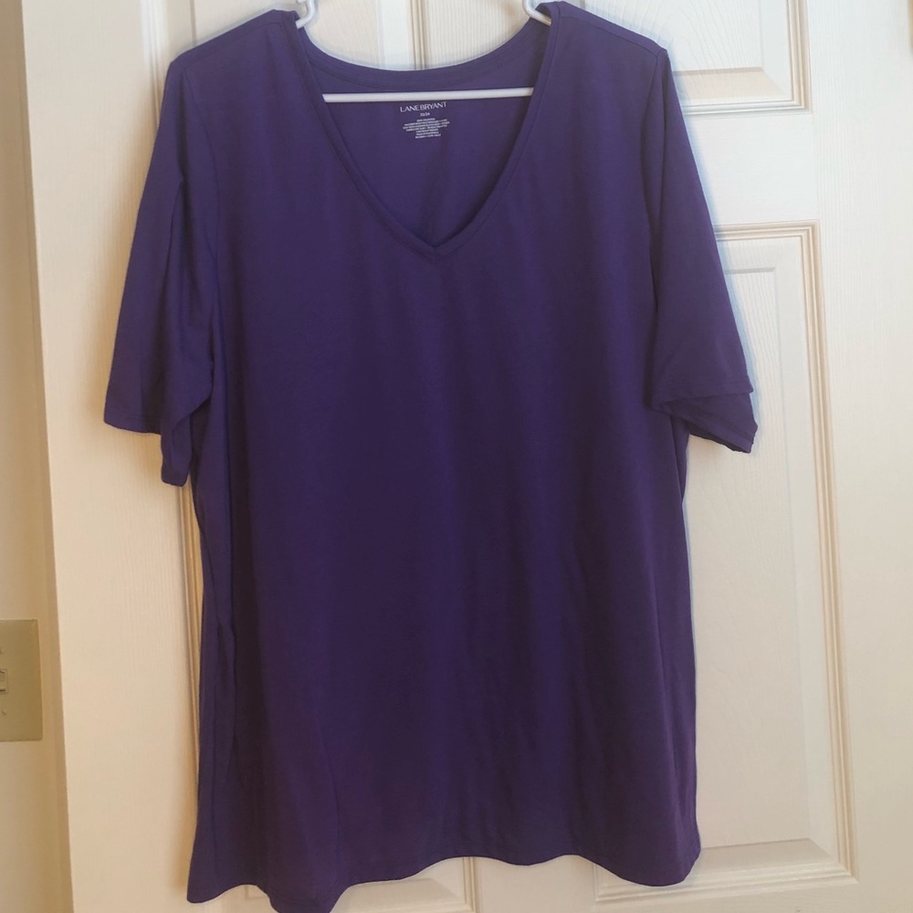 Purple V-Neck Lane Bryant Tee